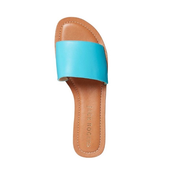Jack Rodgers Milky Blue Sabrina Leather Slide Women’s Size 9.5 - Picture 5 of 7